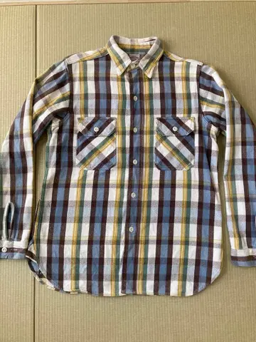 WAREHOUSE 체크 무늬 플란넬 셔츠 M
