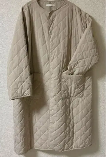 sm2rhythm 사만사 모스모스 퀼팅 롱 코트 베이지