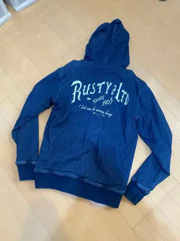 RUSTY 데님 후드티 풀 집업