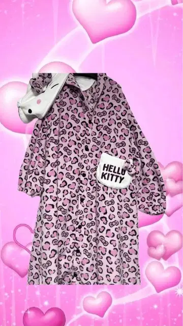 돈키 헬로키티 레오파드 무늬 룸웨어