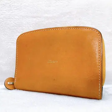 컨디션 최상 다코타 체르키오 2단 접이식 지갑 가죽 브라운