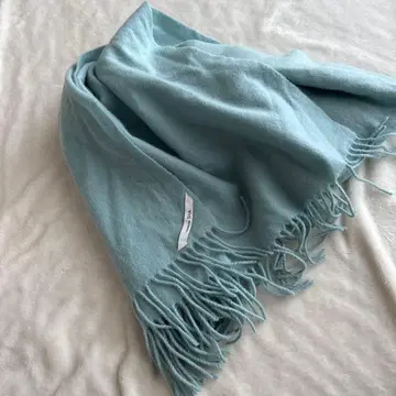 캐시미어 100% 스톨 머플러 대형 블루