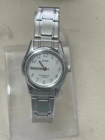 [배터리 교환 완료] ALBA 아날로그 손목시계 실버 10BAR