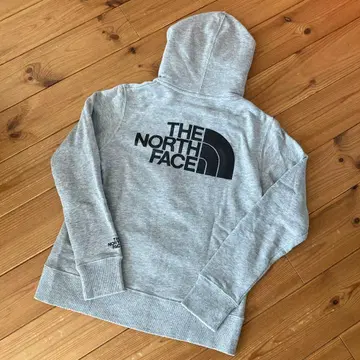 새상품급 THE NORTH FACE 백 프린트 지퍼 후드티 그레이 S