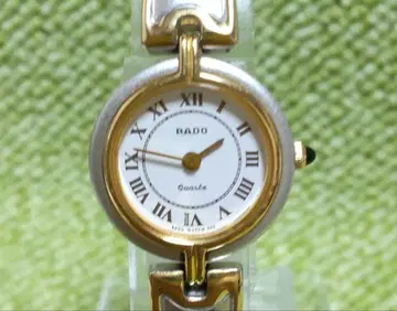 [가동품 레어] RADO 여성용 손목시계 쿼츠 팔찌 콤비 컬러