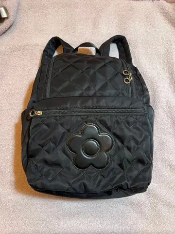 [한번 사용] 마리콴트 블랙 퀼팅 백팩 MARY QUANT