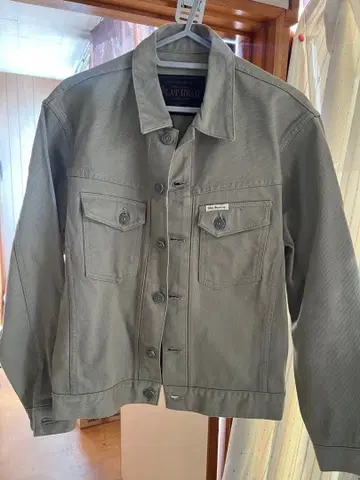 The Flat Head 코튼 피케 자켓 올리브 그린 거의 새상품급