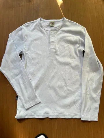 AVIREX U.S.A. 화이트 헨리넥 긴팔 셔츠 L 서멀