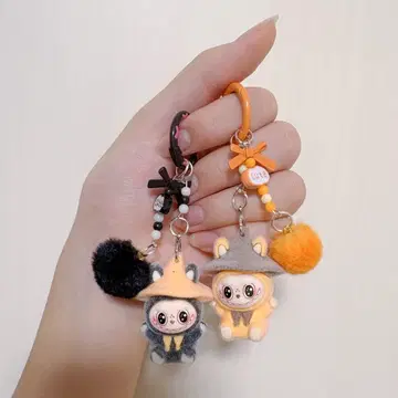 러브럽 LABUBU 봉제 인형 캐릭터 키링 세트 스트랩