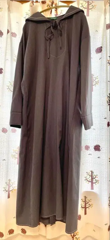 롱 세일러 원피스 (그레이)