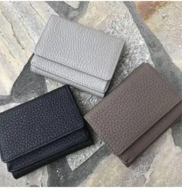 BLATE 리얼 가죽 3단 폴더형 지갑 블랙