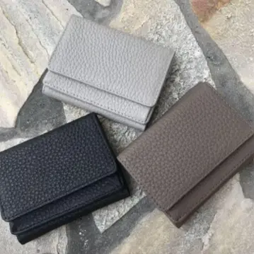 BLATE 리얼 가죽 3단 폴더형 지갑 블랙