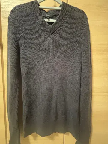 Theory 띠어리 니트 V넥 XS 차콜 그레이