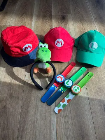 마리오 루이지 요시 USJ 머리띠 모자 파워업 밴딩