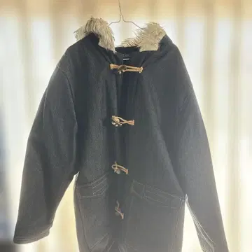 cuirs london 00s 퍼 더플 코트