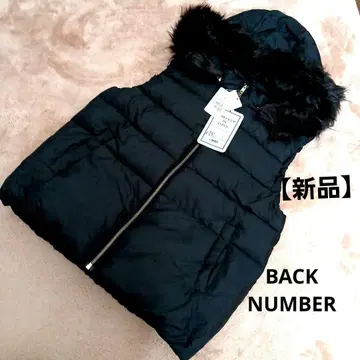 [ 새상품 ] BACK NUMBER 후드 부착 다운 베스트