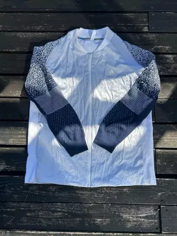 adidas 집업 자켓 화이트/네이비