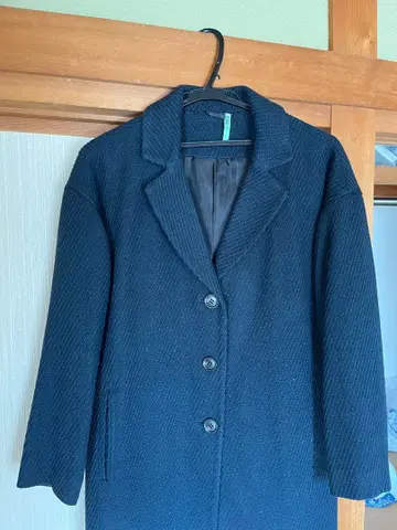 다크 블루 롱 코트