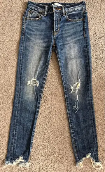 MOUSSY 마우지 데미지 데님 청바지 데님 팬츠 타이트 슬림