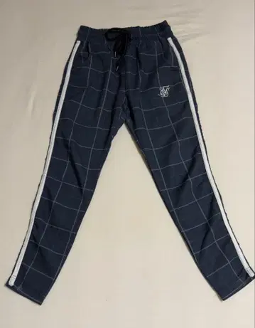 SikSlik(시크슬릭) 네이비 체크 무늬 스키니 팬츠 XS 사이즈