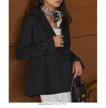 페플럼 자켓 고베 레터스 블랙 BLACK