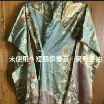 미사용 럭셔리 후리소데 금채 무늬