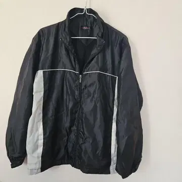 나일론 자켓 블랙/화이트 집업