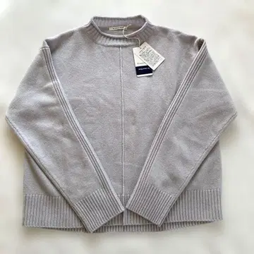 르 쿠르 블랑 보틀넥 블루 그레이 니트 스웨터