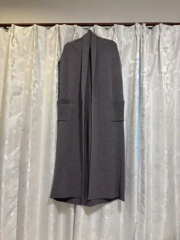 사와라모드 그레이 롱 니트 베스트