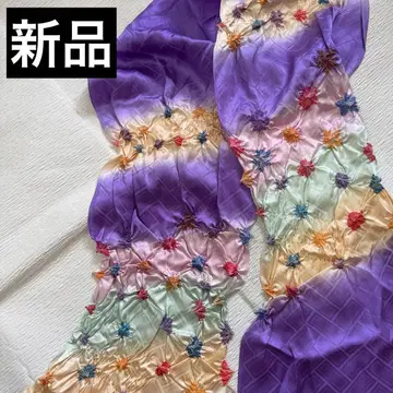 오비 장식 천 쥐어짜기 불어 모으기 꽃 보라색 흐림