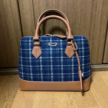 사만사 베가 네이비 브라운 그린 체크