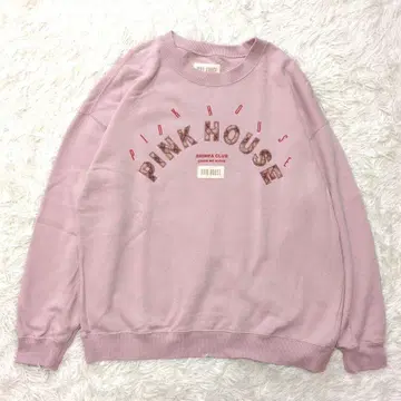 핑크하우스 현행 24 모델 맨투맨 로고 핑크