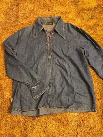 90s 00s 구제 의류 BODY BEST 데님 셔츠 레이스업 아노락