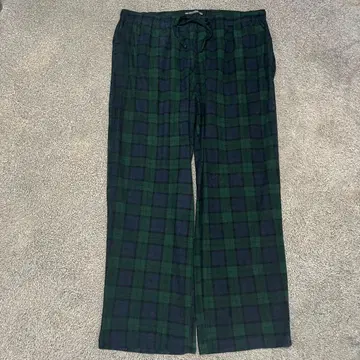 NAUTICA 자수 로고 y2k 블랙워치 파자마 팬츠 남성용 XXL