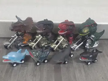 공룡 라이더 4체 & 풀백 바다 생물 4체 세트 현 상태 상품