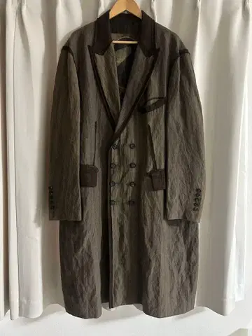 ZIGGY CHEN 22AW 패치워크 더블 코트 50