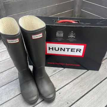 HUNTER 초콜릿 버클 장화 22cm