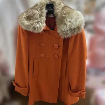 오렌지 코트 프리 사이즈