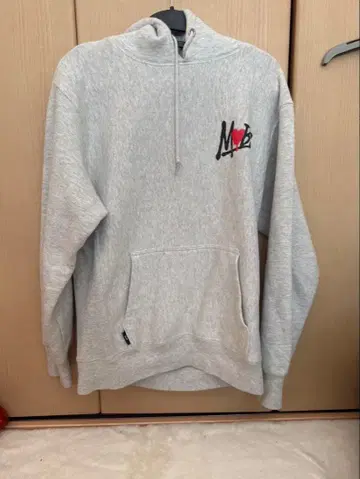 MOBB 그레이 후드 부착 후드티 S