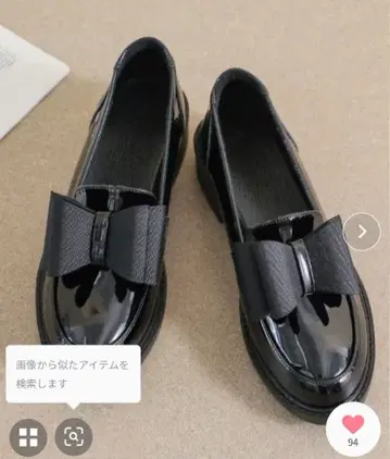 [ Myu ] 에나멜 리본 로퍼 24cm