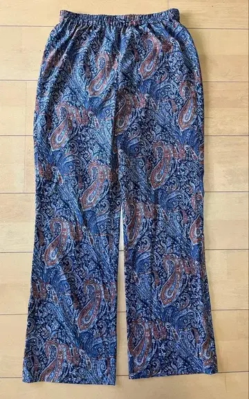 SLOBE citron 페이즐리 무늬 팬츠