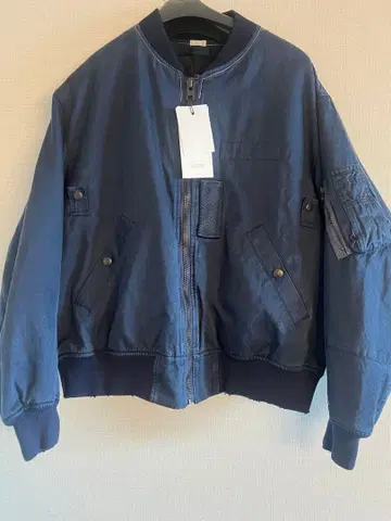 택 포함 새상품 아프레쎄 Vintage Silk Flight Jacket