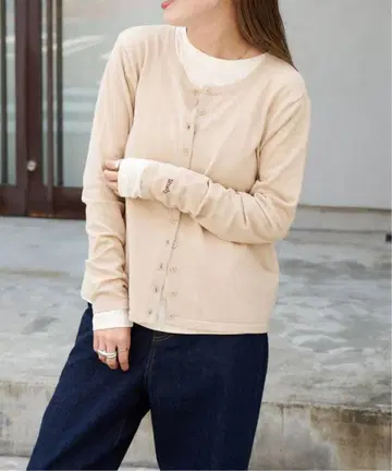 3WAY 아이비 니트 가디건 x 롱 T 2점 SET