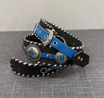 미사용 새상품 천연 가죽 콘초 스트랩 기타 베이스 스트랩