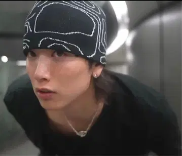 armarex 추상 무늬 비니 블랙