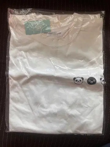 [ 미개봉품 ] Suica 펭귄과 팬더 화이트 T셔츠 L 사이즈