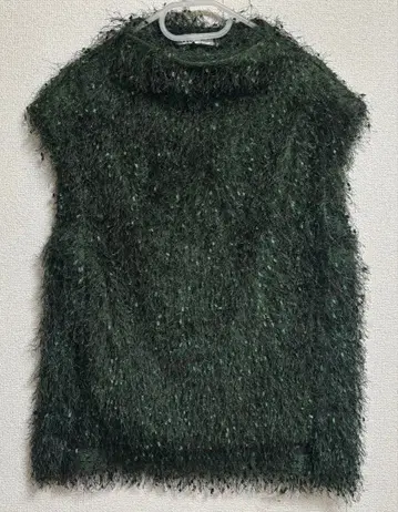 ZARA 니트 베스트 다크 그린