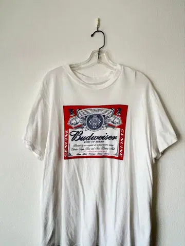 US 구제 의류 Budweiser 버드와이저 기업 로고 빈티지 T셔츠