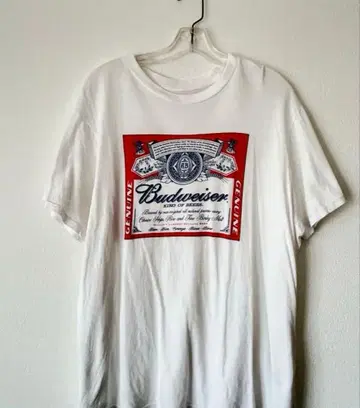 US 구제 의류 Budweiser 버드와이저 기업 로고 빈티지 T셔츠
