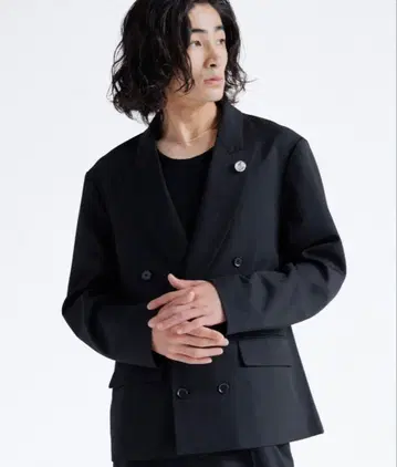 익명 배송 SINSS 25ss 더블 테일러드 자켓 블랙 M 사이즈